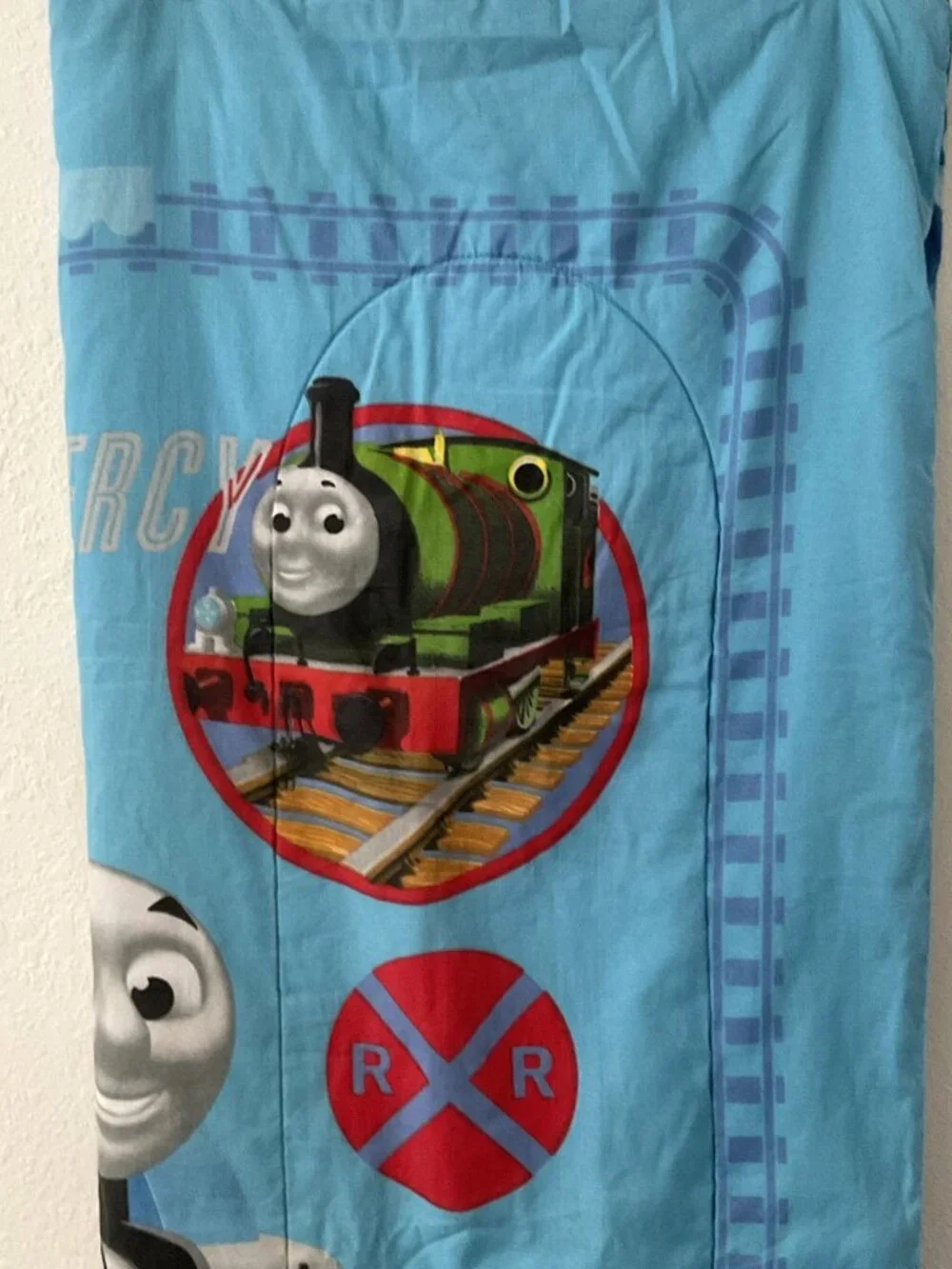 VINTAGE THOMAS & FRIENDS TODDLER COMFORTER BLANKET BY JAY FRANCO & SONS Y2K TRAI